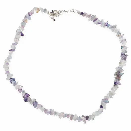 Colier pietre neuniforme Fluorit, 6-8mm