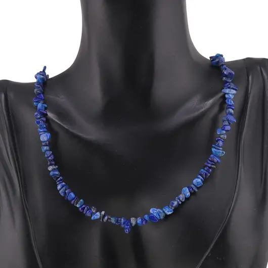 Colier pietre neuniforme Lapis Lazuli, 6-8mm, imagine 3