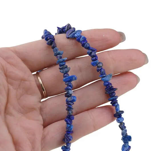 Colier pietre neuniforme Lapis Lazuli, 6-8mm, imagine 4