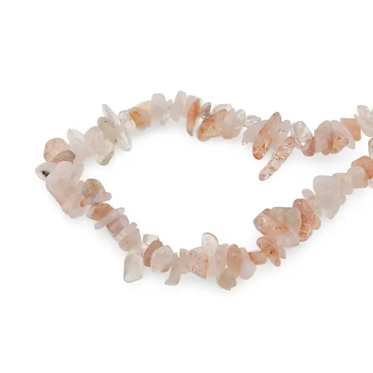 Colier pietre neuniforme Piatra soarelui, 6-8mm, imagine 2