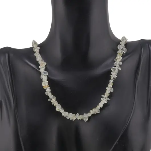 Colier pietre neuniforme Prehnit, 6-8mm, imagine 3