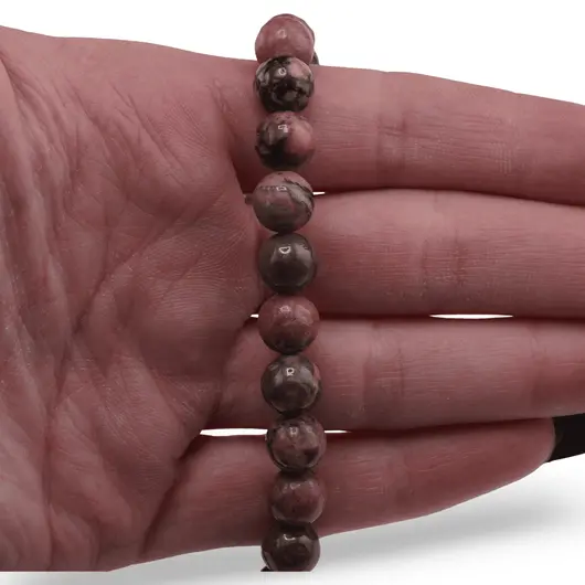 Colier Rodonit sfere 8mm, imagine 3