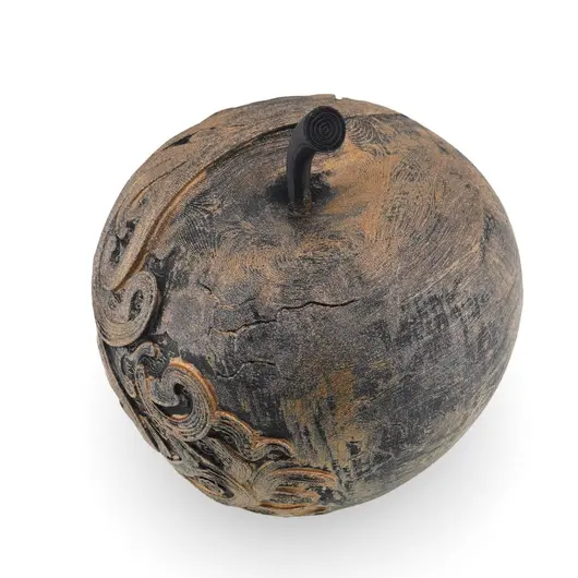 Decoratiune gravata in stil baroc, model mar antichizat manual - 11cm, imagine 2