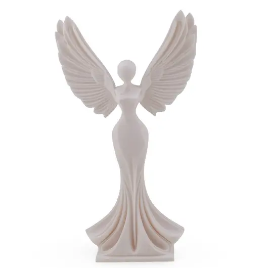 Decoratiune Inger model minimalist, alb - 20cm