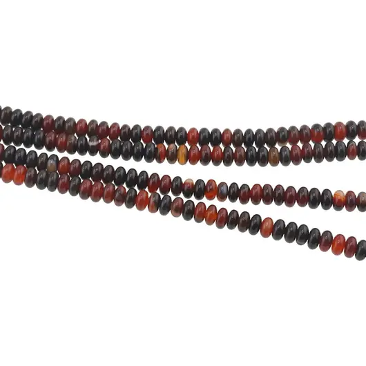 Sirag Agat carneolizat rondele 4mm, 38cm, imagine 2