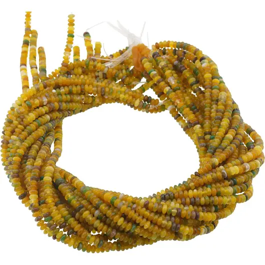 Sirag Agat galben cu verde rondele 4-5mm, 37-38cm