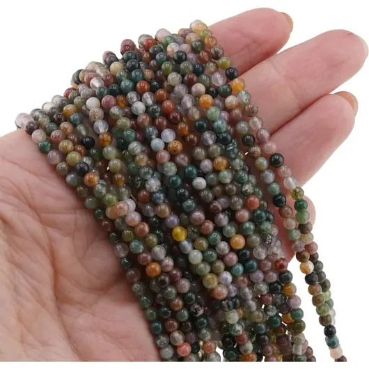 Sirag Agat indian sfere 3mm, 39cm, imagine 3