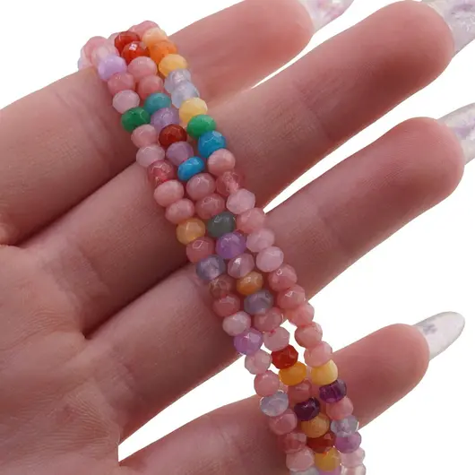 Sirag Agat multicolor discuri fatetate 4mm, 35cm, imagine 3