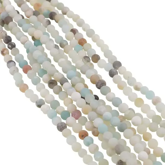 Sirag Amazont mat sfere 4-5mm, 38-39cm, imagine 2