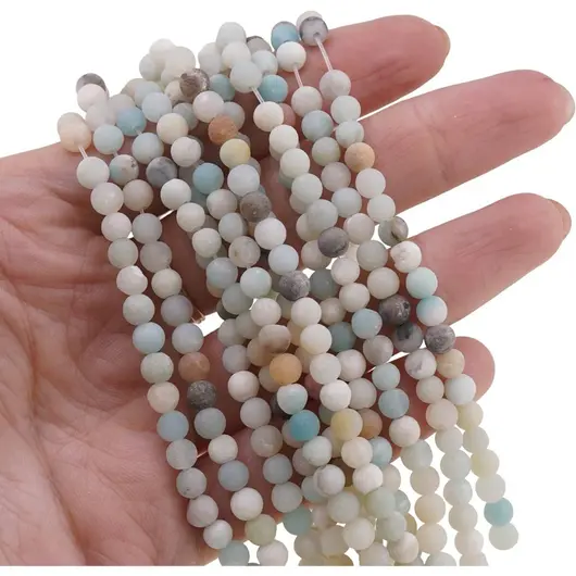 Sirag Amazont mat sfere 4-5mm, 38-39cm, imagine 3