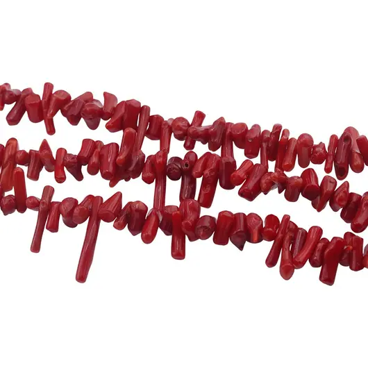 Sirag Coral rosu freeform 4-12mm, 35-38cm, imagine 2