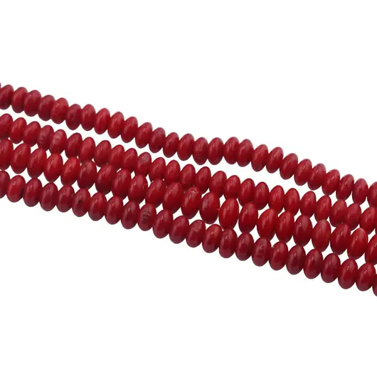 Sirag Coral rosu rondele 4-5mm, 39-40cm, imagine 2
