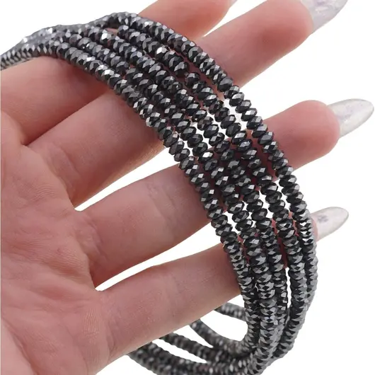 Sirag Hematit discuri fatetate 4mm, 40cm, imagine 3