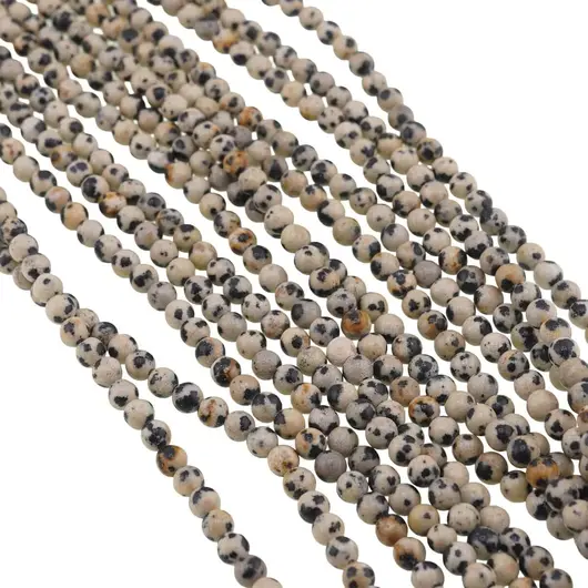 Sirag Jasp dalmatian sfere 4-5mm, 38-39cm, imagine 2