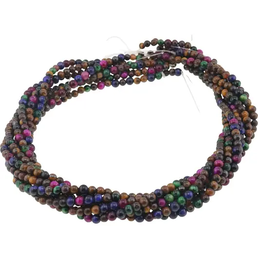 Sirag Mix Ochi de tigru colorat sfere 4-5mm, 37-38cm
