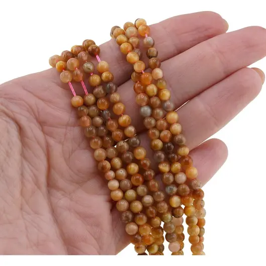 Sirag Ochi de tigru galben sfere 4mm, 38-39cm, imagine 3