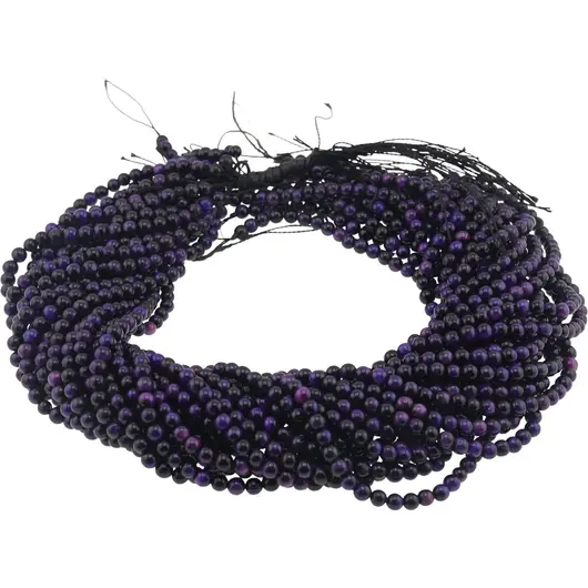 Sirag Ochi de tigru mov sfere 4-5mm, 37cm