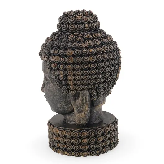 Statueta feng shui Capul lui Buddha antichizata manual - 11,5cm, imagine 2