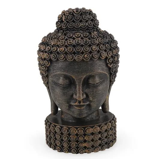 Statueta feng shui Capul lui Buddha antichizata manual - 11,5cm