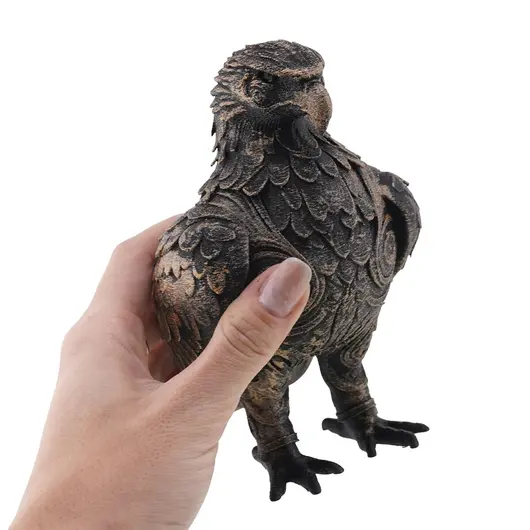 Statueta Vultur gravata si antichizata manual - 14cm, imagine 3