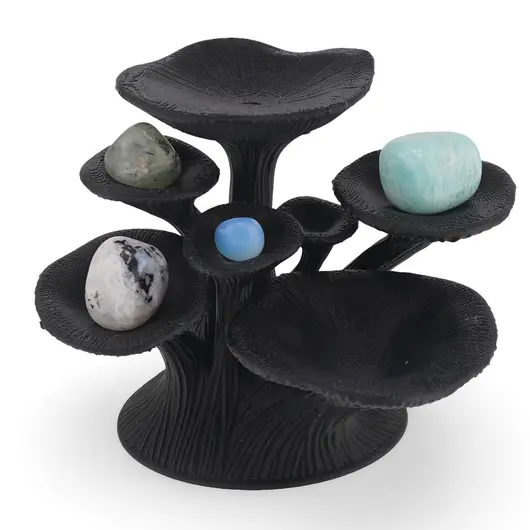 Suport pentru cristale model ciuperca - negru, imagine 2