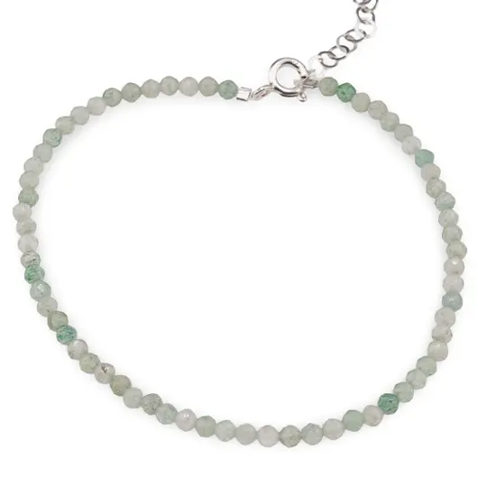 Bratara aventurin pietre micro fatetate 3mm si argint 925