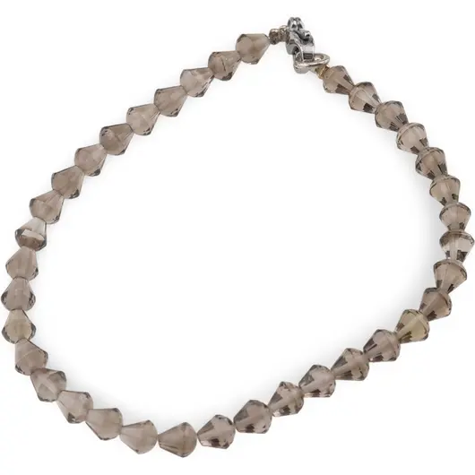 Bratara Cuart fumuriu romb 3-5mm