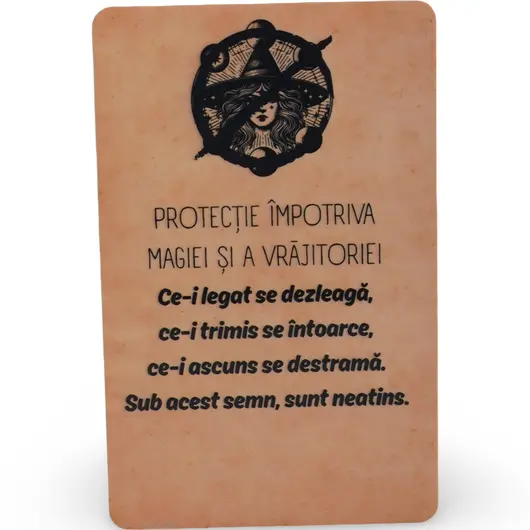 Card amuleta Protectie impotriva Magiei si a Vrajitoriei, imagine 2
