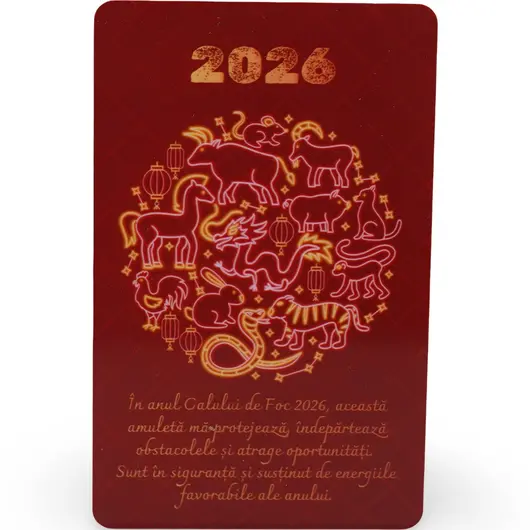 Card Feng Shui zodia Caine, amuleta pentru sustinerea energiilor favorabile in anul 2026, imagine 2