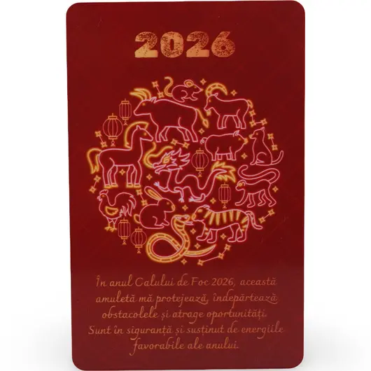 Card Feng Shui zodia Cocos, amuleta pentru sustinerea energiilor favorabile in anul 2026, imagine 2