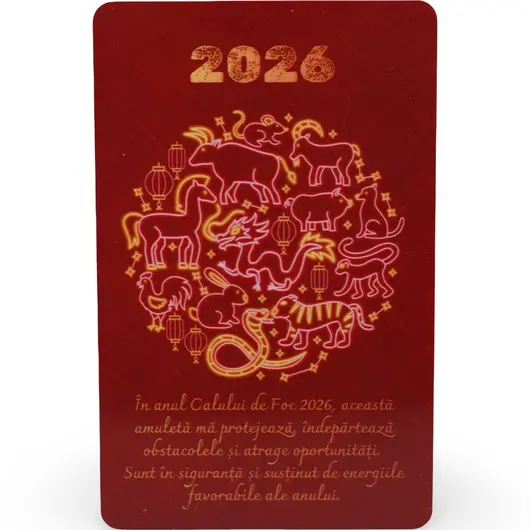 Card Feng Shui zodia Dragon, amuleta pentru sustinerea energiilor favorabile in anul 2026, imagine 2