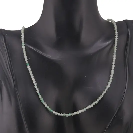 Colier aventurin pietre micro fatetate 3mm si argint 925, imagine 2