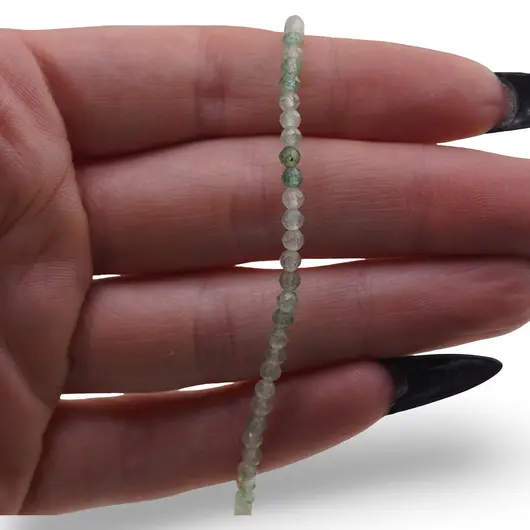 Colier aventurin pietre micro fatetate 3mm si argint 925, imagine 3