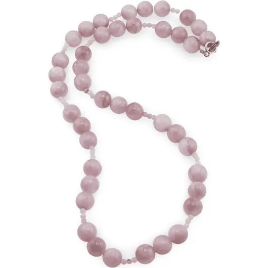 Colier Kunzit sfere 8mm si sfere micro fatetate