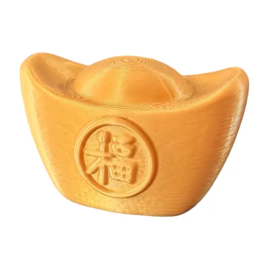 Decoratiune feng shui Pepita aurie pentru prosperitate - 8cm