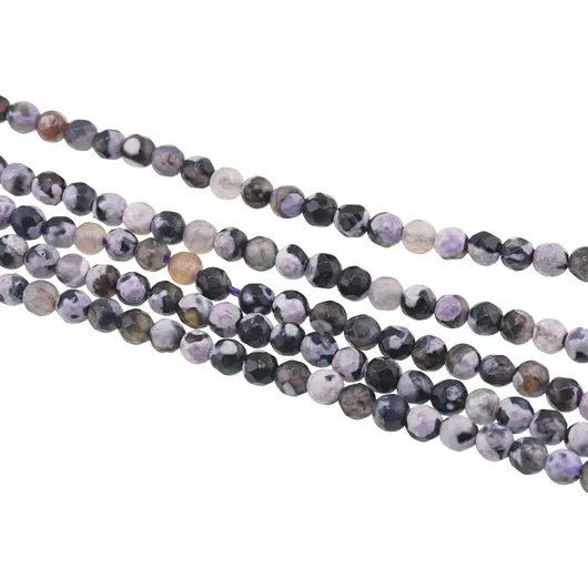 Sirag Agat mov patat sfere fatetate 4mm, 36-37cm, imagine 2