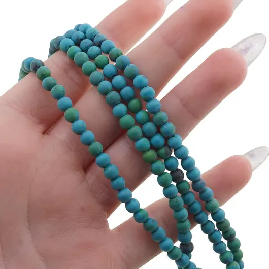 Sirag Crisocola mat sfere 4-5mm, 39-40cm, imagine 3