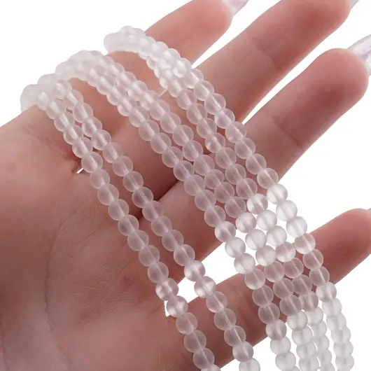 Sirag Cristal de stanca mat sfere 4mm, 37-38cm, imagine 3