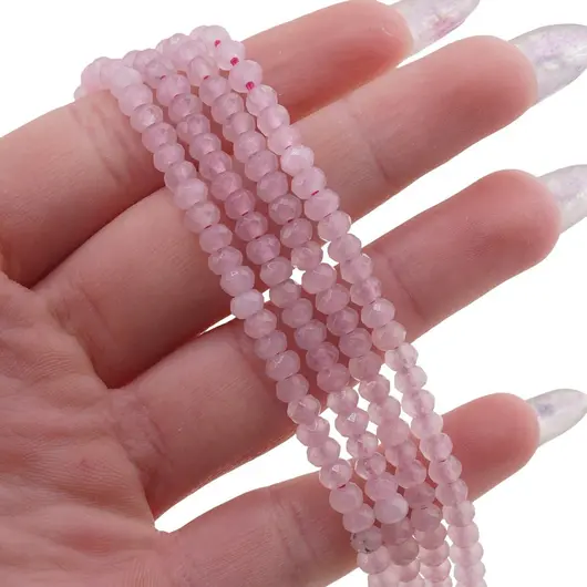 Sirag Cuart roz discuri fatetate 4mm, 34-35cm, imagine 3