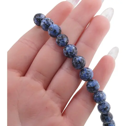 Sirag Jasp sesame albastru sfere 8mm, 37-38cm, imagine 3