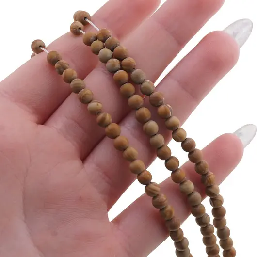 Sirag Jasp tigerskin sfere 4mm, 37-38cm, imagine 3