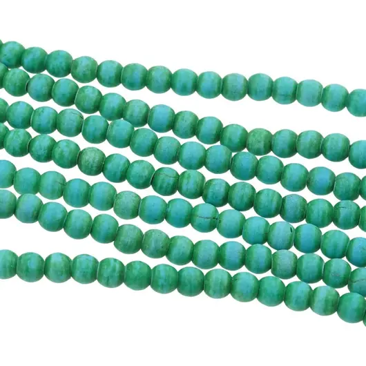 Sirag Turcoaz verde mat sfere 4mm, 39-40cm, imagine 2