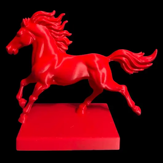 Statueta feng shui Calul de foc cu baza patrata, 15cm, imagine 2