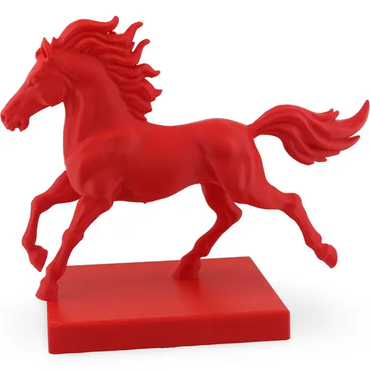 Statueta feng shui Calul de foc cu baza patrata, 19cm