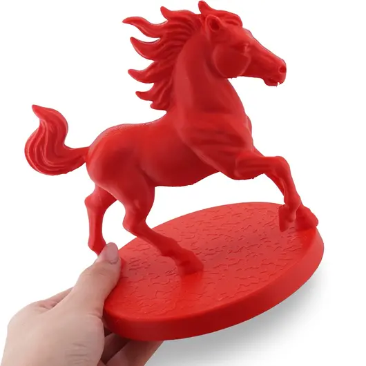 Statueta feng shui Calul de foc cu baza rotunda texturata - 14,5cm, imagine 3