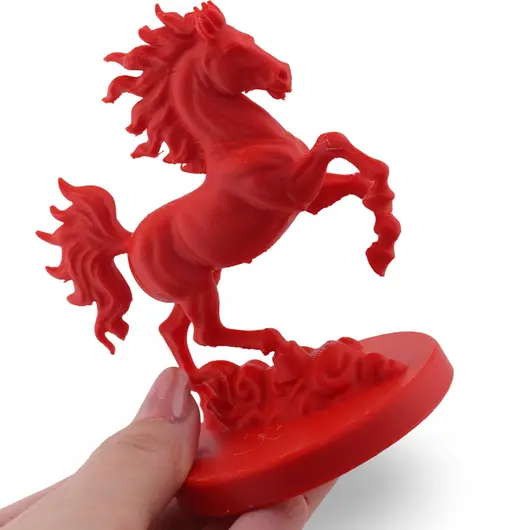 Statueta feng shui Calul de Foc pe doua picioare pentru victorie si succes rapid - 9,5cm, rosu, imagine 3