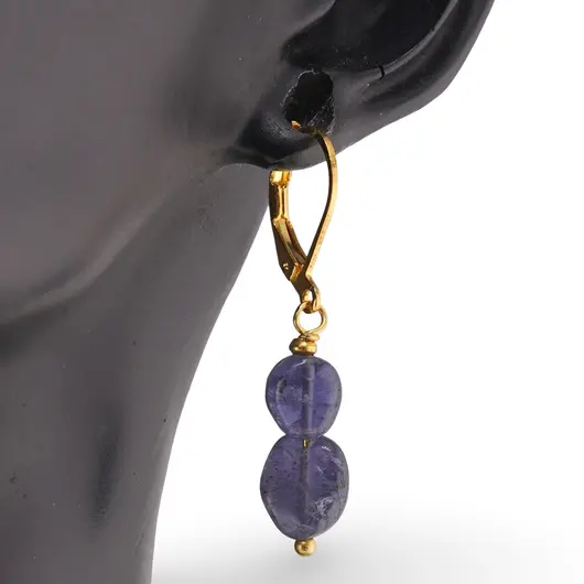 Cercei cu agatatoare Iolith neuniform, 7-10mm, imagine 2