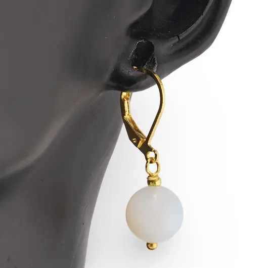 Cercei cu agatatoare Opalit sfere, 10mm, imagine 2