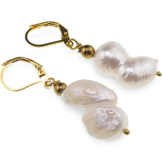 Cercei cu agatatoare Perle de cultura neuniforme, 12-18mm