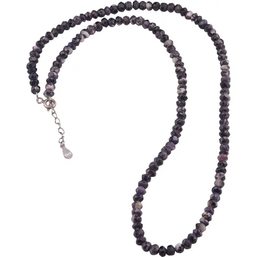 Colier Charoit discuri fatetate 4-5mm si argint 925